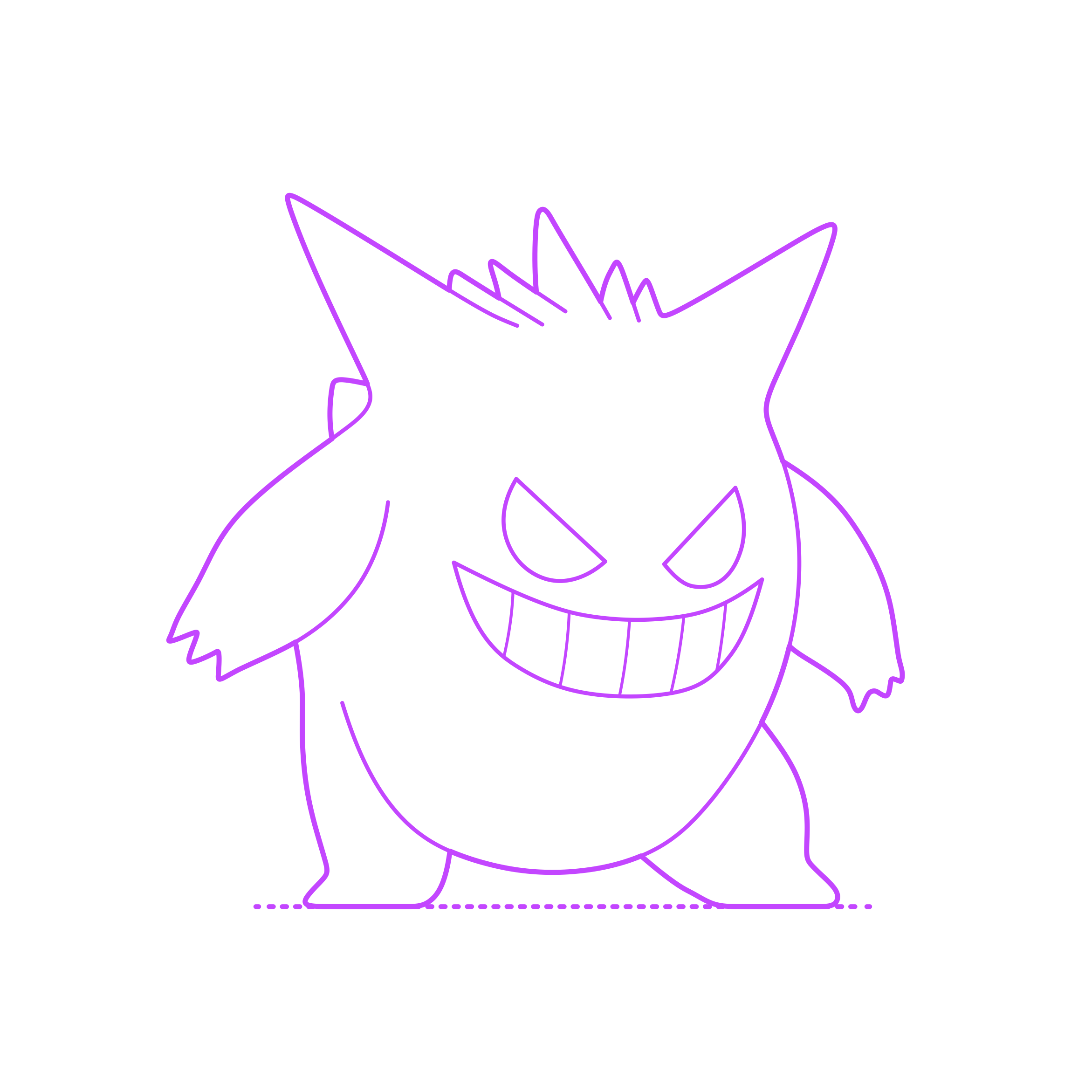 Pop Culture Pokemon Gengar Tracing Svg Vector Free Vectors